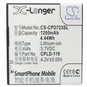 Coolpad 7232 Mobile Phone Battery 3.7V 1200mAh Li-ion CPD723SL