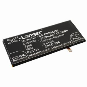 Coolpad 8690 Mobile Phone Battery 3.8V 2700mAh Li-Polymer CPD869SL