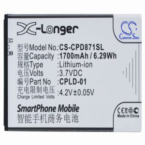 Coolpad 8710 Mobile Phone Battery 3.7V 1700mAh Li-ion CPD871SL