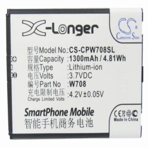 Coolpad W708 Mobile Phone Battery 3.7V 1300mAh Li-ion CPW708SL