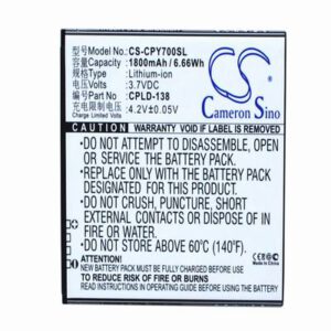 Coolpad Y60-C1 Mobile Phone Battery 3.7V 1800mAh Li-ion CPY700SL