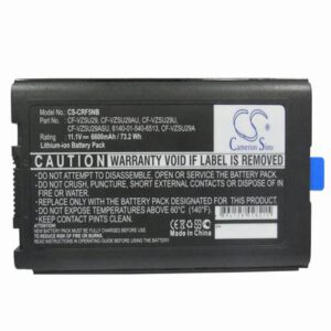 Panasonic ToughBook CF29 Laptop Notebook Battery 11.1V 6600mAh Li-Ion CRF5NB