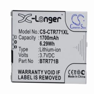 Casio G'zOne Commando C771 Mobile Phone Battery 3.7V 1700mAh Li-ion CTR771XL