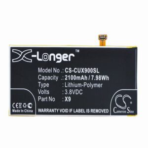 Cubot X9 Mobile Phone Battery 3.8V 2100mAh Li-Polymer CUX900SL