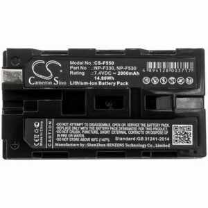 Sony MVC-CD1000 Digital Camera Video Battery 7.4V 2000mAh Li-Ion F550