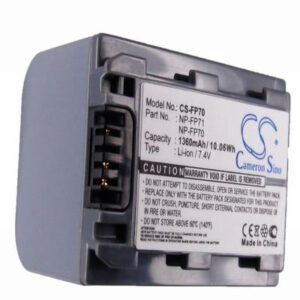 Sony DCR-HC20 Digital Camera Video Battery 7.4V 1360mAh Li-Ion FP70