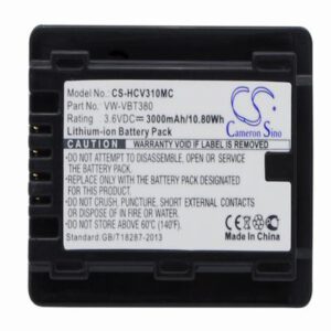 Panasonic HC-V110 Digital Camera Video Battery 3.6V 3000mAh Li-Ion HCV310MC