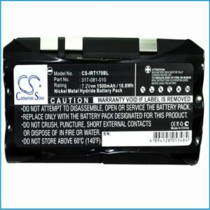Intermec DT1700 Barcode Data Terminal Battery 7.2V 1500mAh Nickel Metal Hydride IRT170BL