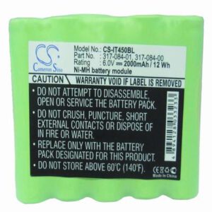 Intermec Pen Key 4000 Barcode Data Terminal Battery 6V 2000mAh Nickel Metal Hydride IT450BL