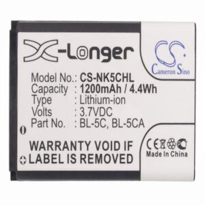Nokia 6108 Mobile Phone Battery 3.7V 1200mAh Li-ion NK5CHL