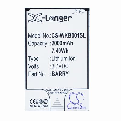 Wiko Barry Mobile Phone Battery 3.7V 2000mAh Li-ion WKB001SL