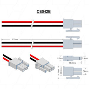 Ektor 4186 Emergency Lighting Battery 4.8V 2.5Ah NiMH