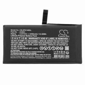 Apple iPhone 14 Phone Battery 3.87V 3250mAh Li-Pl IPH140SL