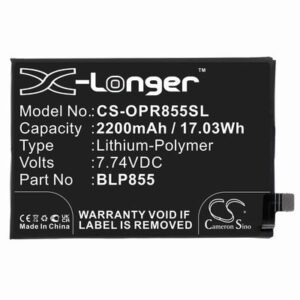 OPPO Reno6 Pro 5G Phone Battery 7.74V 2200mAh Li-Pl OPR855SL