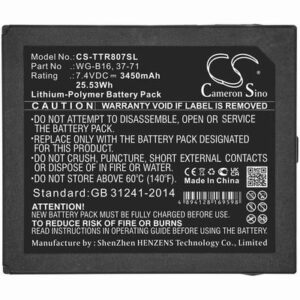 Triplett CamView IP Pro Survey Battery 7.4V 3450mAh Li-Pl TTR807SL
