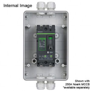Noark IP65 NWPB Enclosure 60A-250A 2 Pole MCCB Frame Sz 1&2